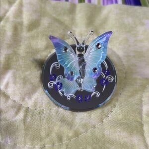 Iridescent Butterfly Glass Ornament